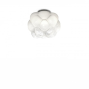 потолочный светильник с белым глянцевым куполом