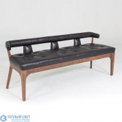 Moderno Bench-Black Marble Leather Global Views скамейка