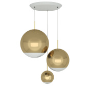 MBPS02G-PEUM4 Tom Dixon Mirror Ball подвесной светильник с золотыми зеркальными шарами на тросах разной длины