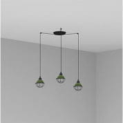 62803-3L CLAIRE GREEN PENDANT LAMP E27 15W 3L подвесной светильник Faro barcelona