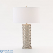 Geometric Metal and Mercury Glass Table Lamp-Antique Silver Global Views настольная лампа