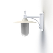 настенный светильник с белым корпусом и матовым плафоном