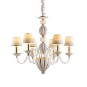 Amour chandelier 6 lights - white & gold люстра, Villari