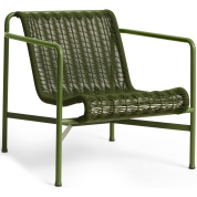 кресло для отдыха с низкой посадкой и шнуровым сиденьем оливкового цвета