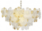 подвесная люстра с прозрачными лепестковыми подвесками