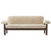71023-005781 Audo Copenhagen Brasilia 2-местный диван, тёмный мореный дуб / овчина Nature