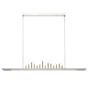 подвесной светильник с металлическим корпусом и гладкими плафонами