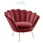 111806 Chair Trapezium cameron wine red  Eichholtz