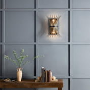 Baile 2 Light Wall Sconce Natural Brass and Black настенный светильник 52461BK Kichler