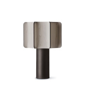 прикорпоративный настольный светильник с цилиндрическим плафоном черного цвета