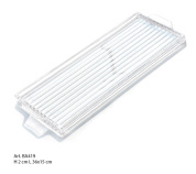 подставка для мыла из прозрачного стекла с продольными рёбрами