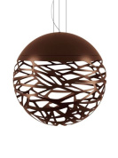 подвесной светильник бронзовый сферический с декоративным вырезом