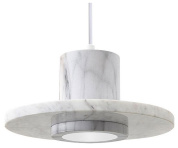 подвесной светильник с мраморным корпусом и круглым рассеивателем