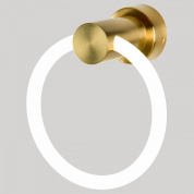 настенное бра с кольцевым контуром света и основанием цвета латунь