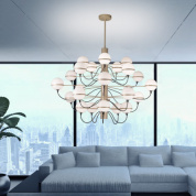 Metal Lux Giro SP 25L дизайнерская люстра со стеклянными рассеивателями прозрачный; шампань 280.125.01