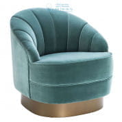 112037 Chair Hadley cameron deep turquoise Eichholtz