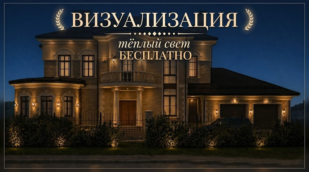 Бесплатная визуализация архитектурной подсветки