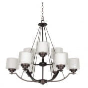 Abbot Nine Light 2-Tier Chandelier люстра tL* Custom Lighting CH3028