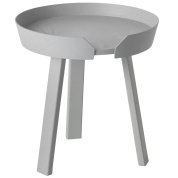 журнальный стол круглый серый