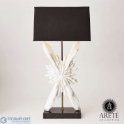 Facet Starburst Lamp-White w/Black Shade Global Views настольная лампа