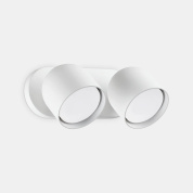 двухламповое бра с белыми овальными рассеивателями