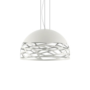 подвесной светильник белый с ажурным металлическим плафоном