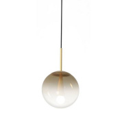 подвесной светильник с шарообразным стеклянным плафоном бронзового оттенка