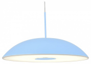подвесной светильник с круглым плафоном голубого оттенка