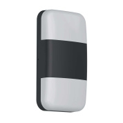 уличный настенный светильник вверх вниз с прямоугольным корпусом из металла