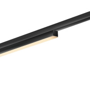 трековый линейный светильник чёрного цвета с мягким равномерным свечением для магнитной системы
