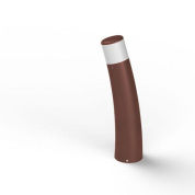 садовый боллард с наклонным корпусом коричневого цвета