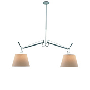 0630010A + 0780020A + 0780020A Artemide Tolomeo подвесной светильник с двумя регулируемыми плафонами на перекладине