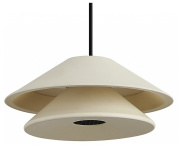 подвесной светильник с двухъярусным металлическим плафоном в форме колокола