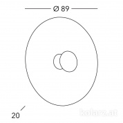 Kolarz Luna 0415.61XXL.V1.Co.RV настенный светильник кортеновская сталь ø89cm 1 лампа e27