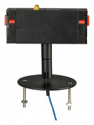 переходник для однофазного трека черного цвета с цилиндрическим основанием