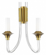 SL1241.201.02 ST-Luce Vetrano настенное бра с двумя рожками и цилиндрическими плафонами из прозрачного стекла