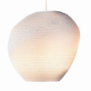 GP2008-W Scraplight Graypants Подвесной светильник овальный из картона белый