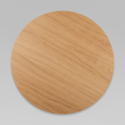 круглый настенный светильник диск с деревянной панелью