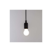 подвесной светильник с патроном и открытой лампочкой