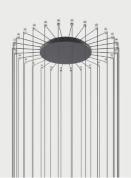 R10L28 2000 Lodes RADIAL CANOPY MAX 28 LIGHTS ø 42CM MATT BLACK CE Основание подвесного светильника черный