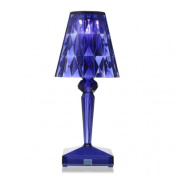 настольный аккумуляторный светильник с синим плафоном