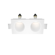 встраиваемый потолочный светильник на две лампы белого цвета