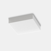 уличный потолочный светильник белый с квадратным корпусом