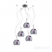Kolarz Luna 0392.35.5.Ki.Ag подвесной светильник хром ø100cm высота 200cm 5 ламп e27