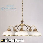 Люстра Orion Landhaus LU 1525/5 Patina/412 opal/Patina