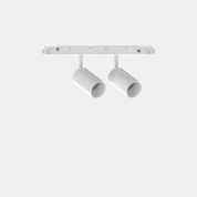 двойной трековый прожектор на штанге с черным корпусом