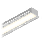 встраиваемый линейный светильник для скрытого монтажа с алюминиевым корпусом и равномерной засветкой