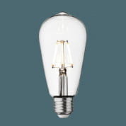 Vintage LED Edison Bulb Old Filament Lamp - 5W E27 Pear ST64 - Clear лампа Industville ST64-5W-C