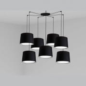 64314-56-7L Faro CONGA Black pendant lamp 7L потолочный светильник матовый черный