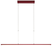 подвесной светильник с широким дисковым рассеивателем красного цвета